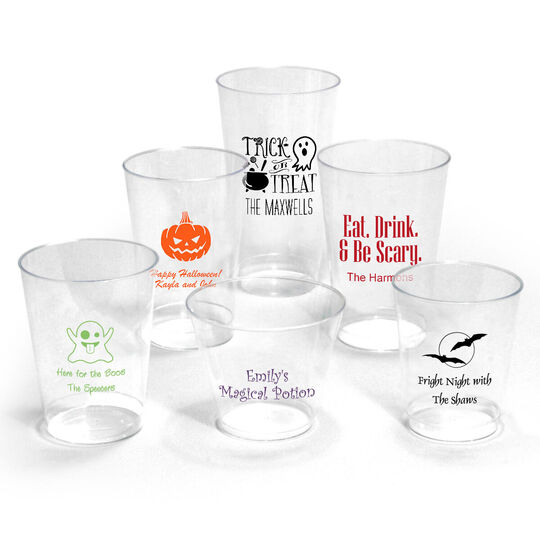 Design Your Own Halloween Clear Plastic Cups